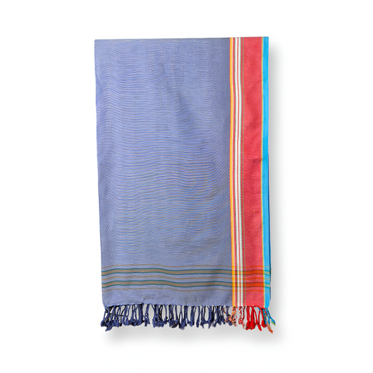 Kikoy - Blue & Red - 100% Pure Cotton