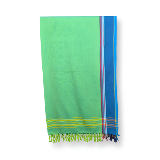 Kikoy - Green & Blue - 100% Pure Cotton